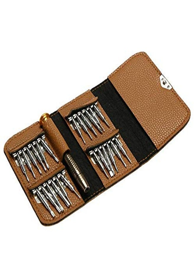 Fedus Multi-Function Random Color 24 in 1 Precision Screwdriver Set Repair Tool Kit Set Torque Screwdriver for Mobile Phone, for Mobile Phone, Watch, PC, Laptop, Digital Camera With Handy Leather Case - Image 1